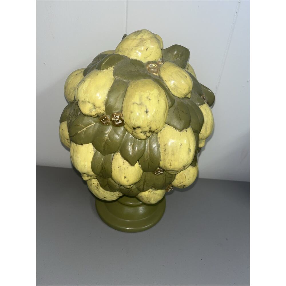 Vtg MCM Handpainted Italian Ceramic Lemon Topiary - 13” Tall x 9" Wide Yellow - Picture 4 of 9